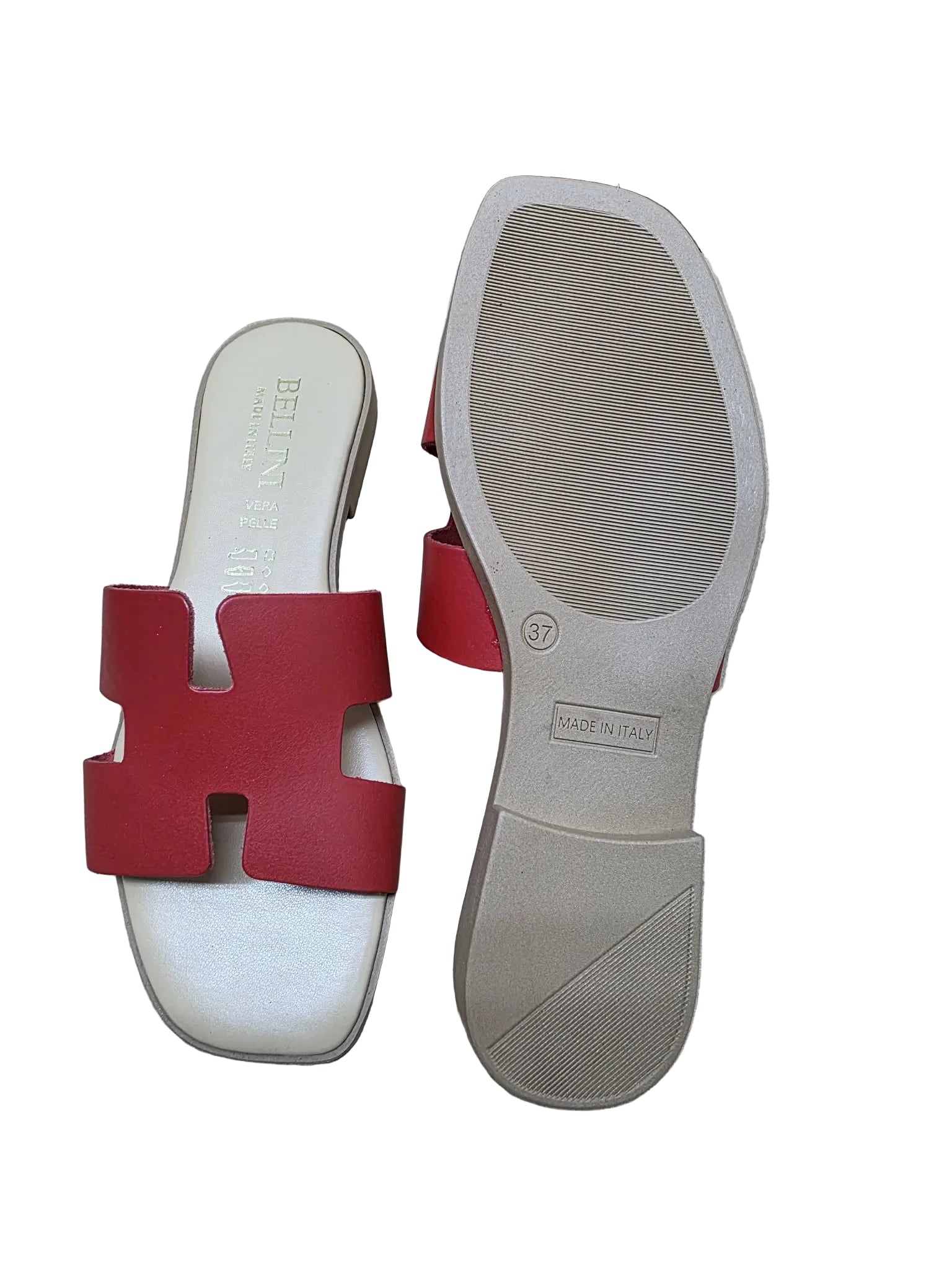 Papuci Piele Naturala Lux Vibe Rosii Bellini