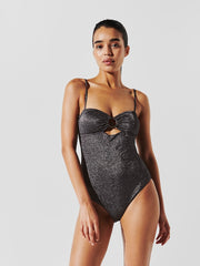 Costum de baie Ring Rio Swimsuit Lurex Black- Karl Lagerfeld