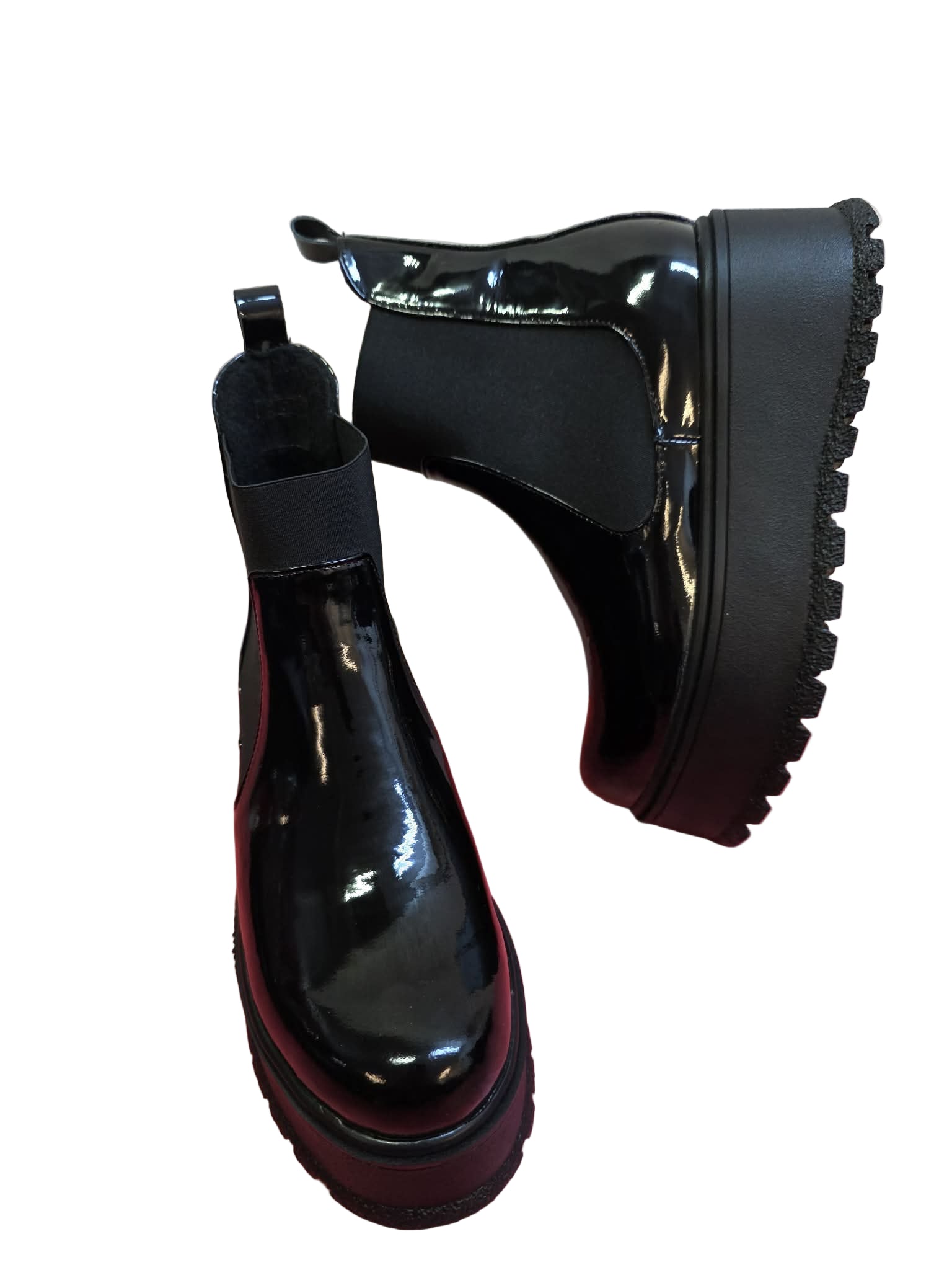 Ghete Piele Naturala Eros Black Naplac