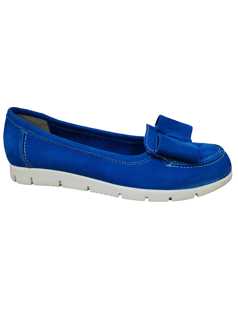 Naturala Balerini Piele Naturala Nadine Blu Electric – fabricadollyshoes