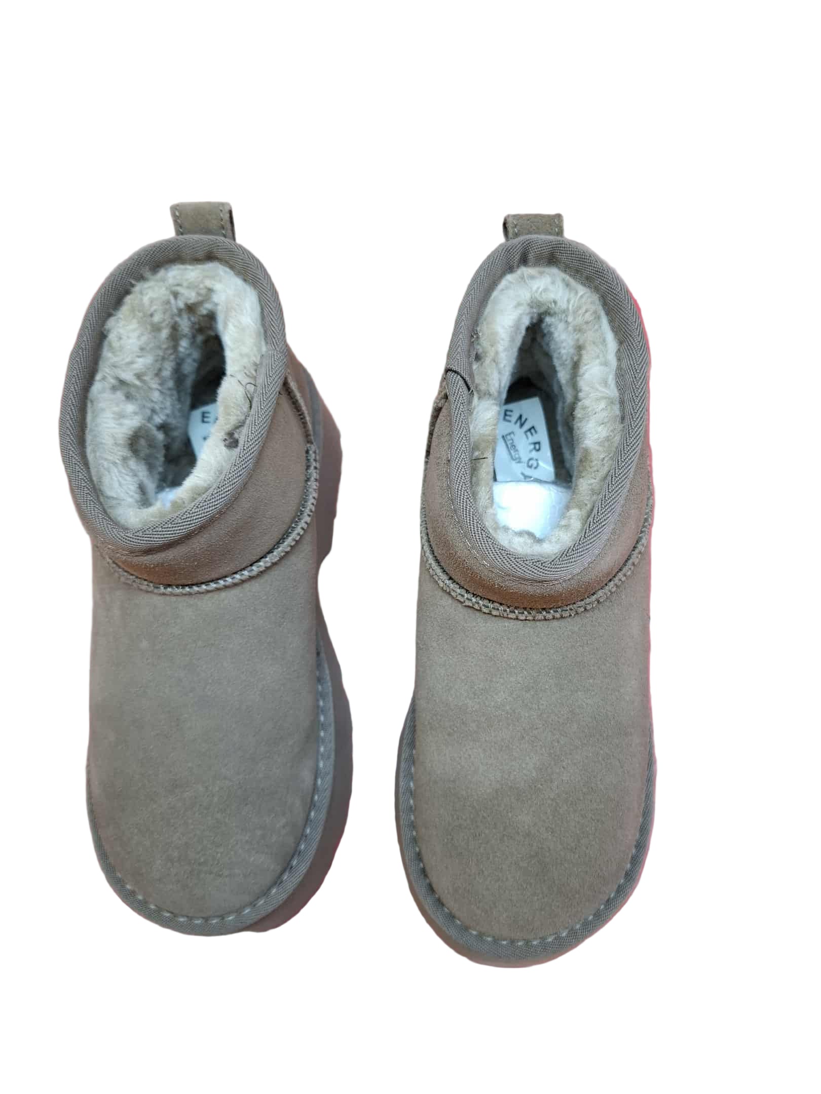 Ghete Piele Naturala Tip UGG 1274 Crosta Taupe- Energy