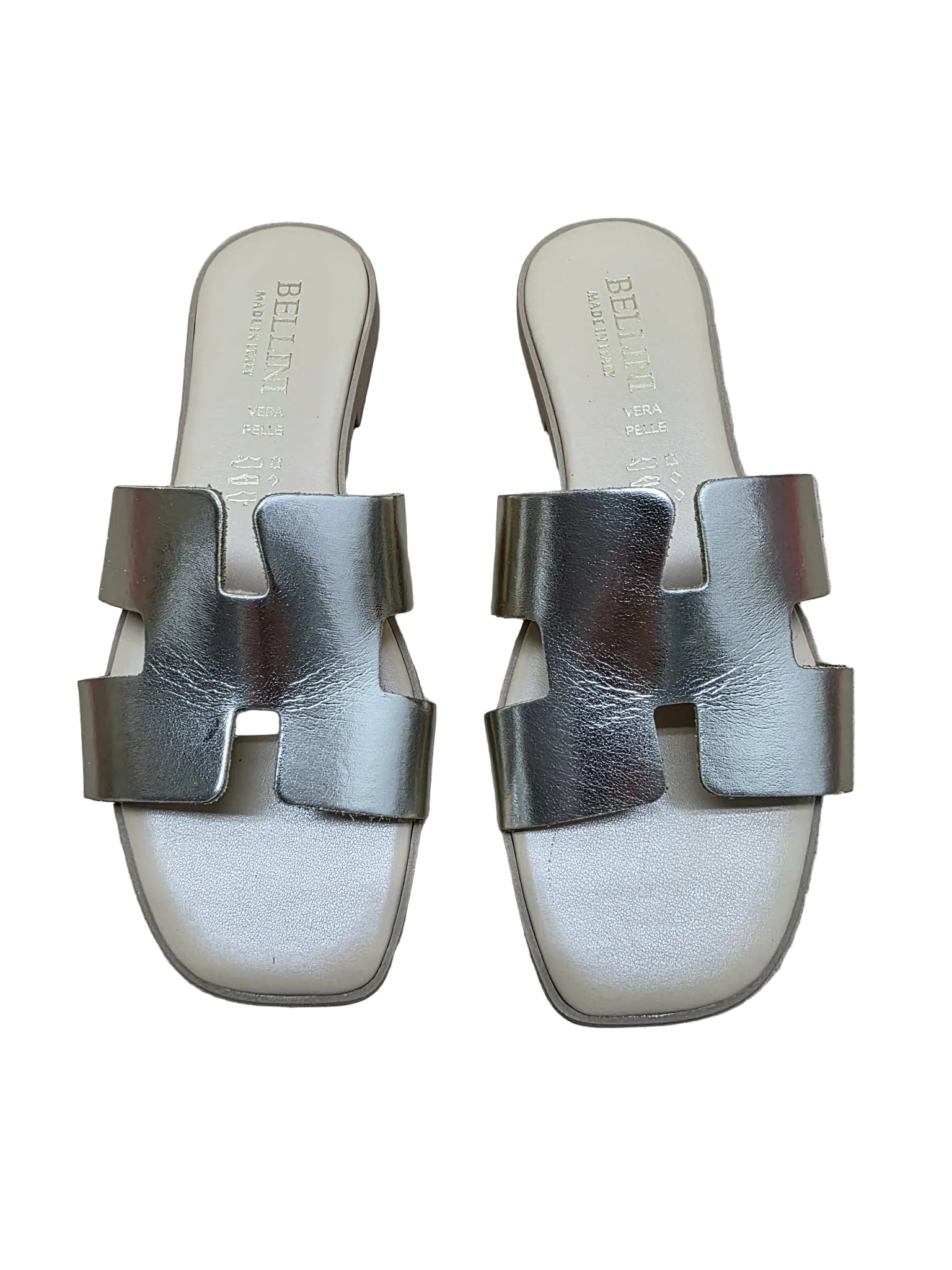 Papuci Piele Naturala Lux Vibe Auriu Bellini