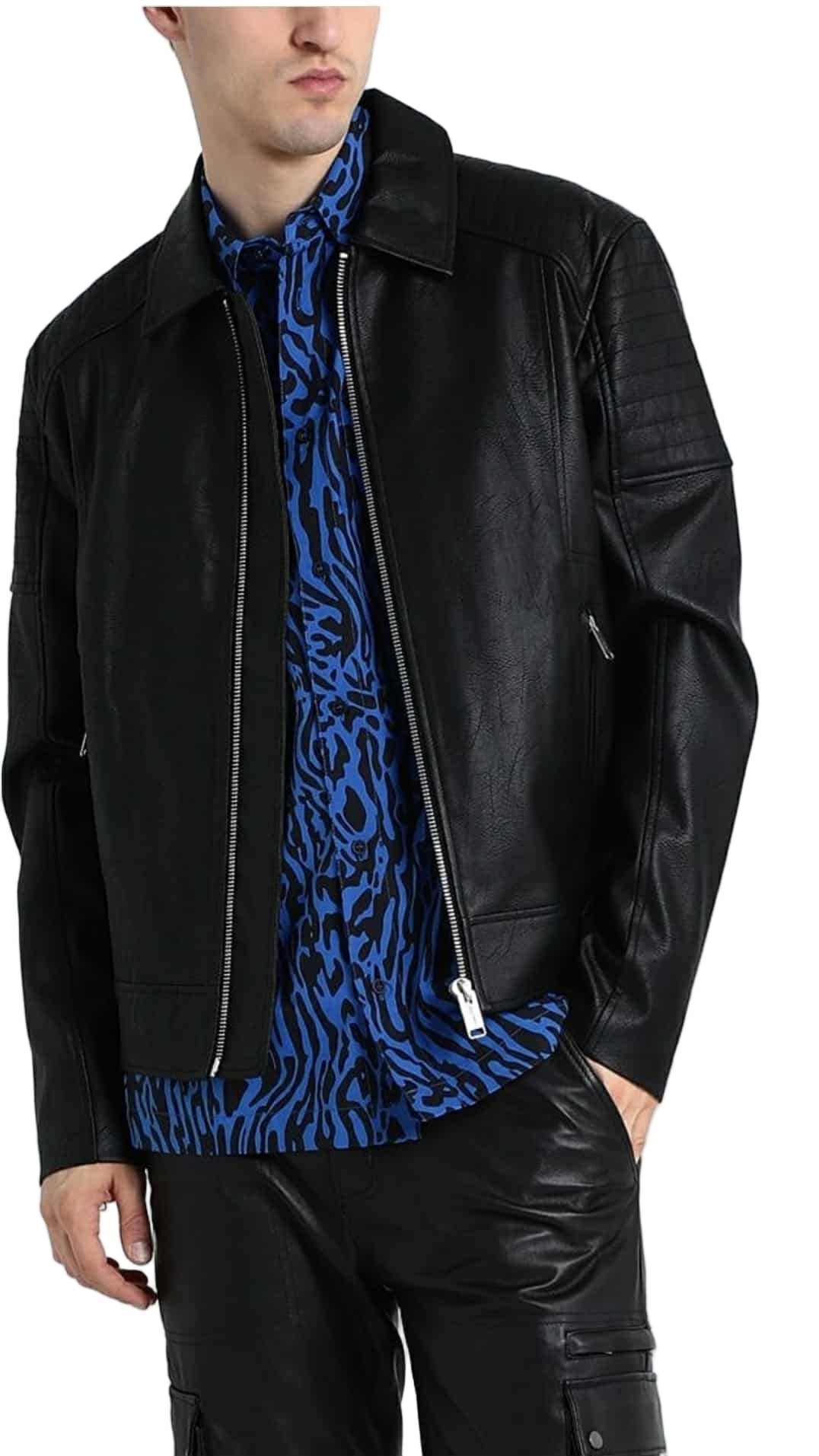 Geaca-Jacheta Piele naturala Faux J101 Karl Lagerfeld