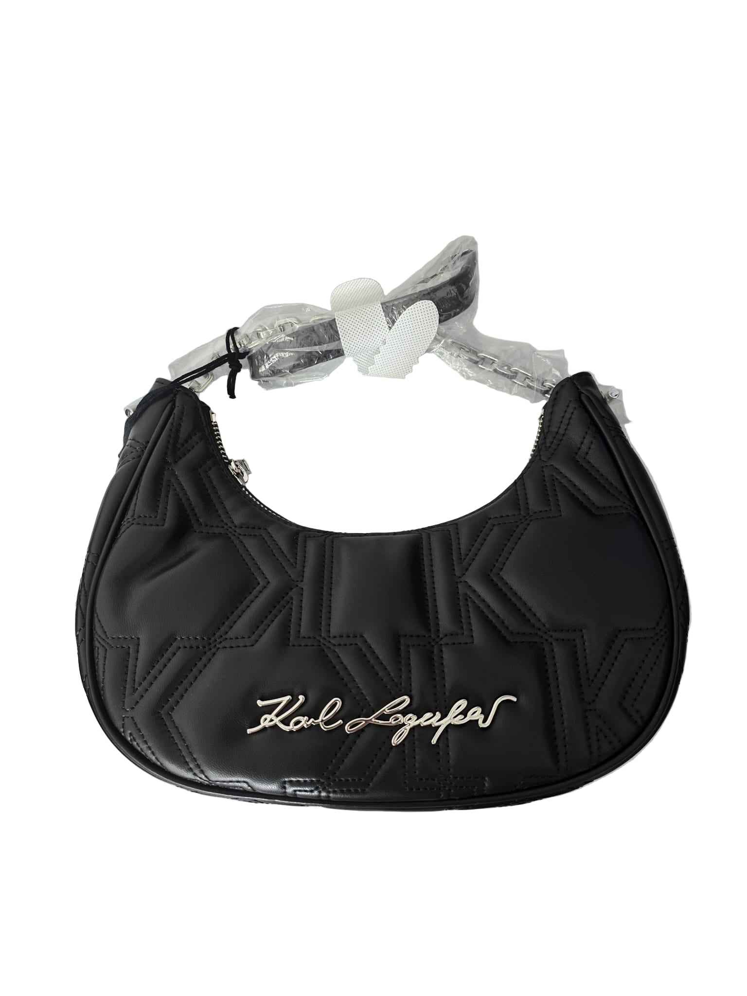 Geanta Kurl Half Moon Black Karl Lagerfeld