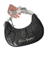 Geanta Kurl Half Moon Black Karl Lagerfeld