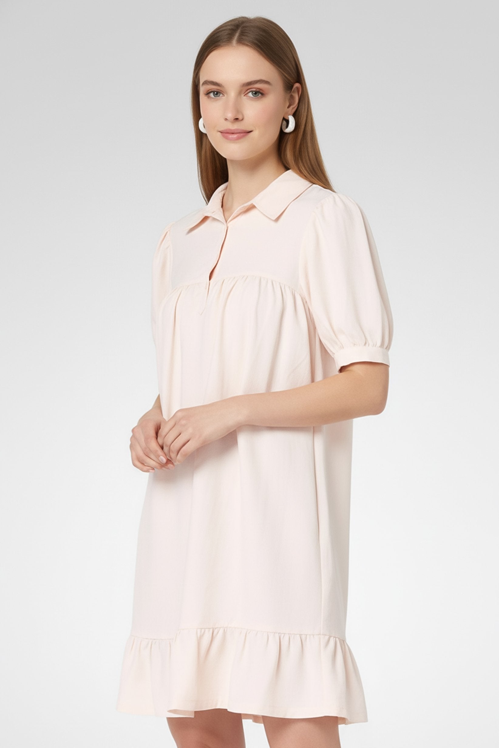 Rochie Linen Short Dress Light Pink - Karl Lagerfeld