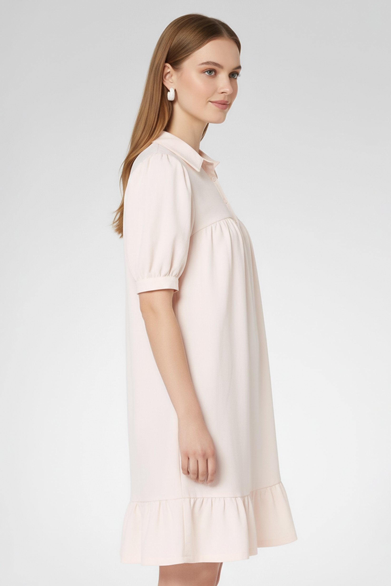Rochie Linen Short Dress Light Pink - Karl Lagerfeld