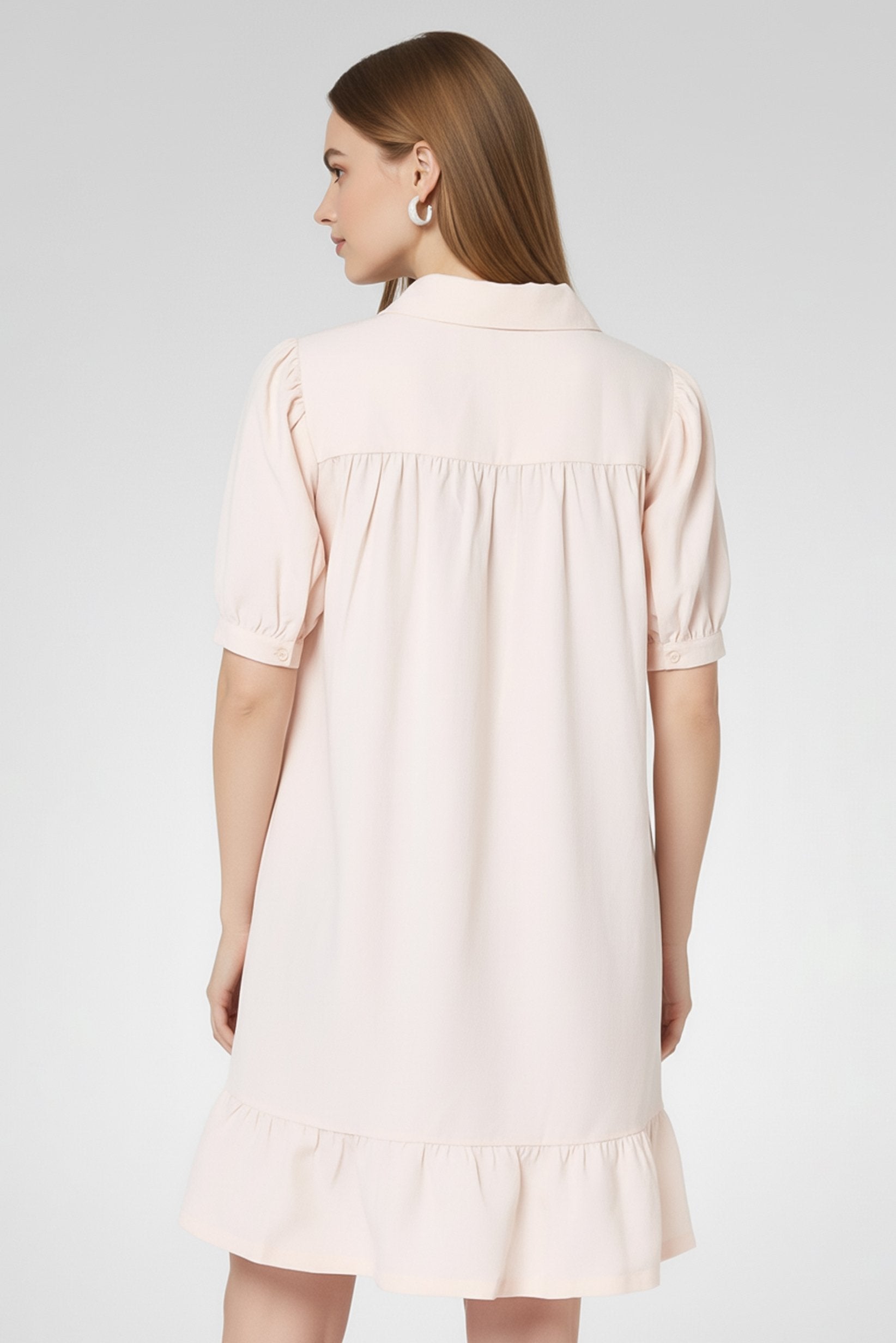Rochie Linen Short Dress Light Pink - Karl Lagerfeld