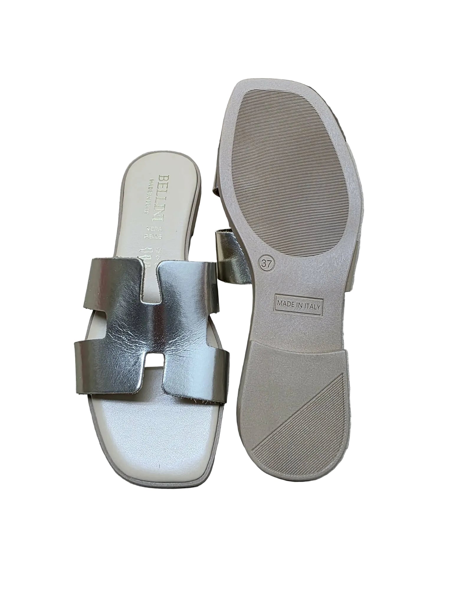 Papuci Piele Naturala Lux Vibe Auriu Bellini