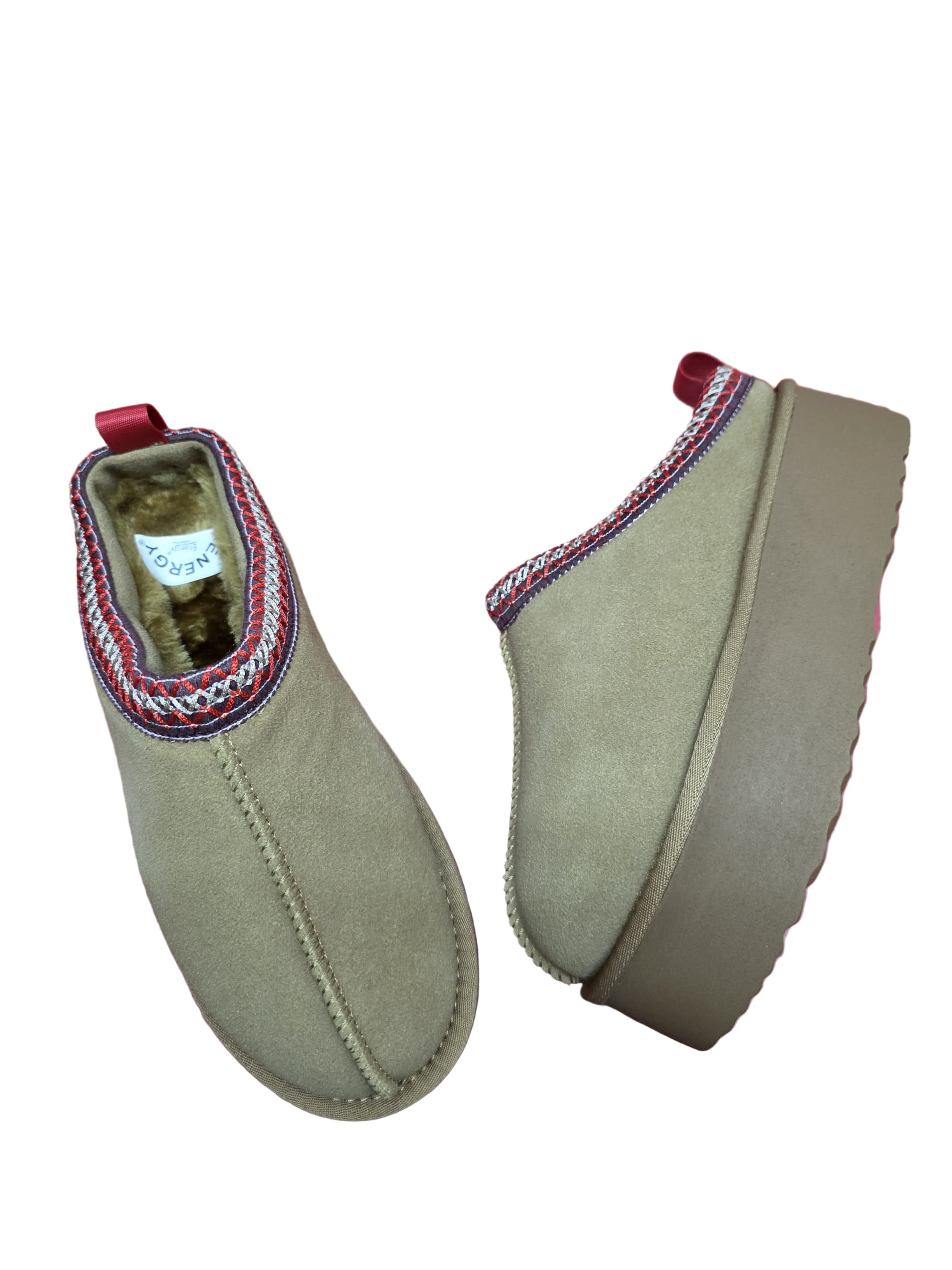 Sabot Piele Naturala Tip UGG 1253 Camel - Energy