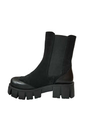 Ghete Piele Naturala Sophia Black Comb - Dolly Shoes