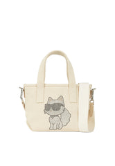 Geanta Ikon Shop Rhnstn S Natural - Karl Lagerfeld