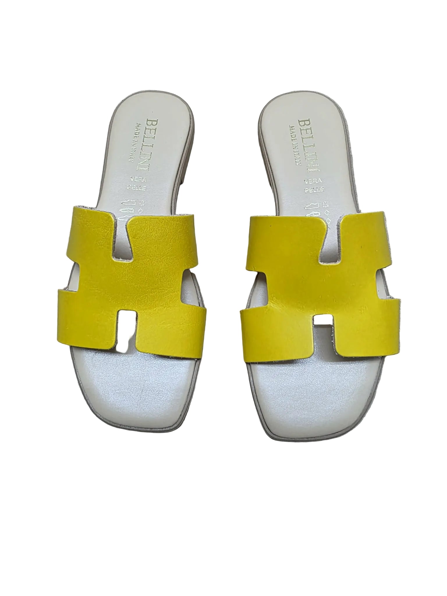Papuci Piele Naturala Lux Vibe Galben Bellini