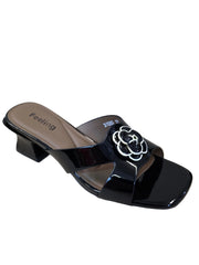 Papuci Feeling Piele Naturala 31080 Black