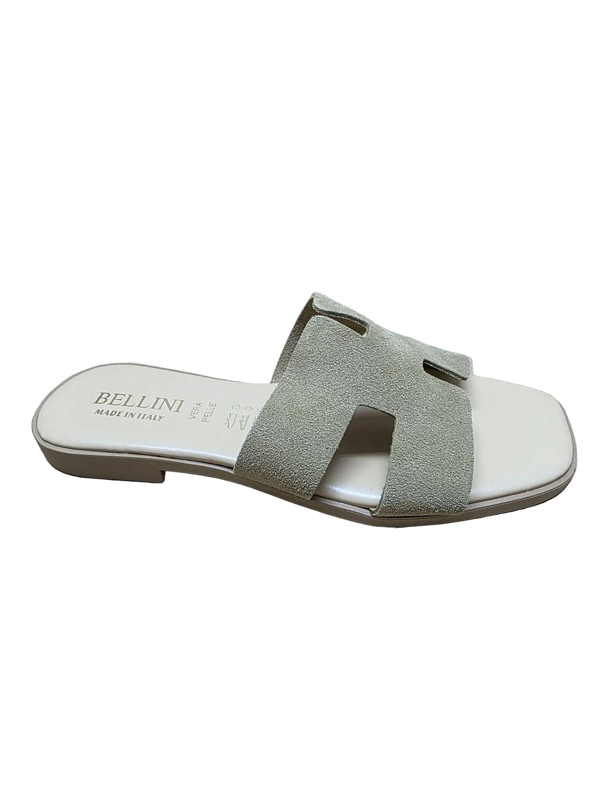 Papuci Piele Naturala Lux Vibe Taupe Suede Bellini