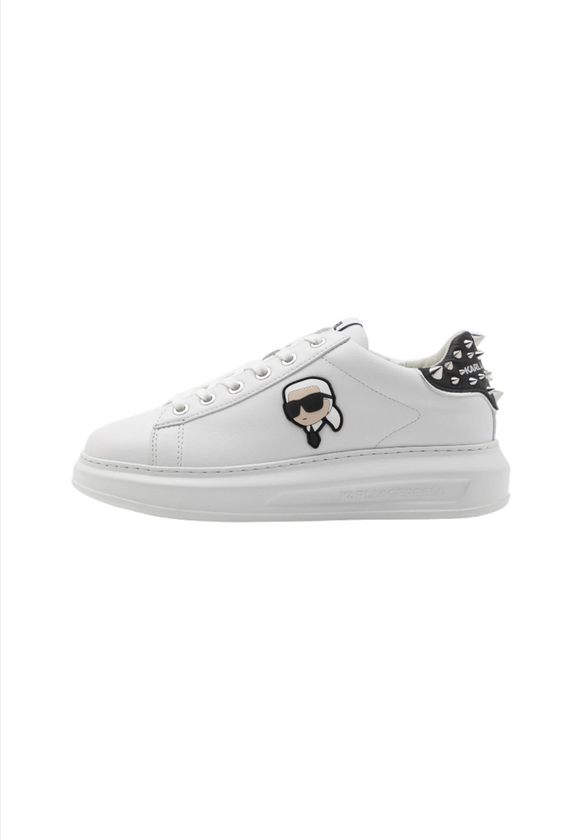 Sneakers Piele KAPRI Ikonic Stud Tab Women White Karl Lagerfeld