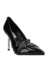 Pantofi Piele Stiletto Sarabande Signature - Karl Lagerfeld