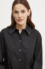 Camasa Pearl Embellished Tunic Cotton Black - Karl Lagerfeld