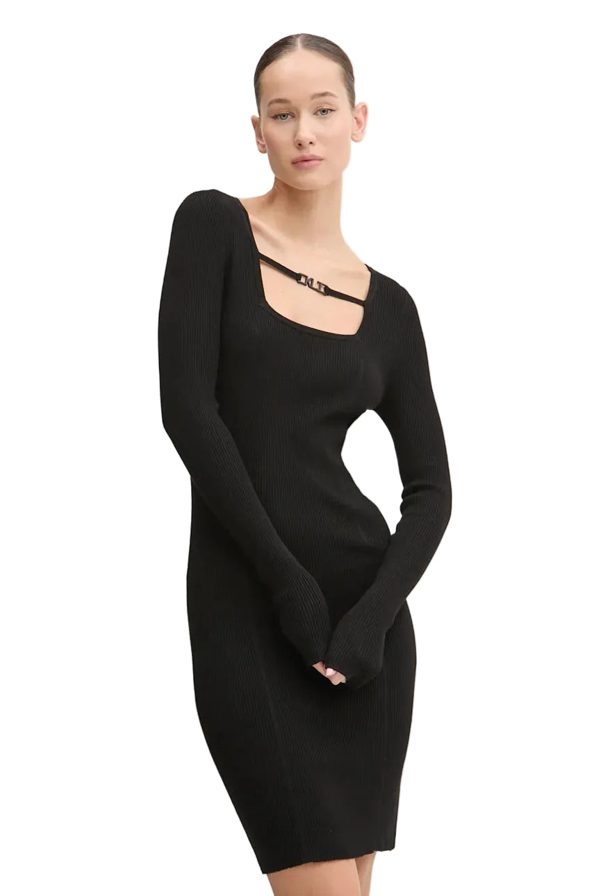 Rochie Knitted Logo Black - Karl Lagerfeld