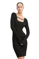 Rochie Knitted Logo Black - Karl Lagerfeld