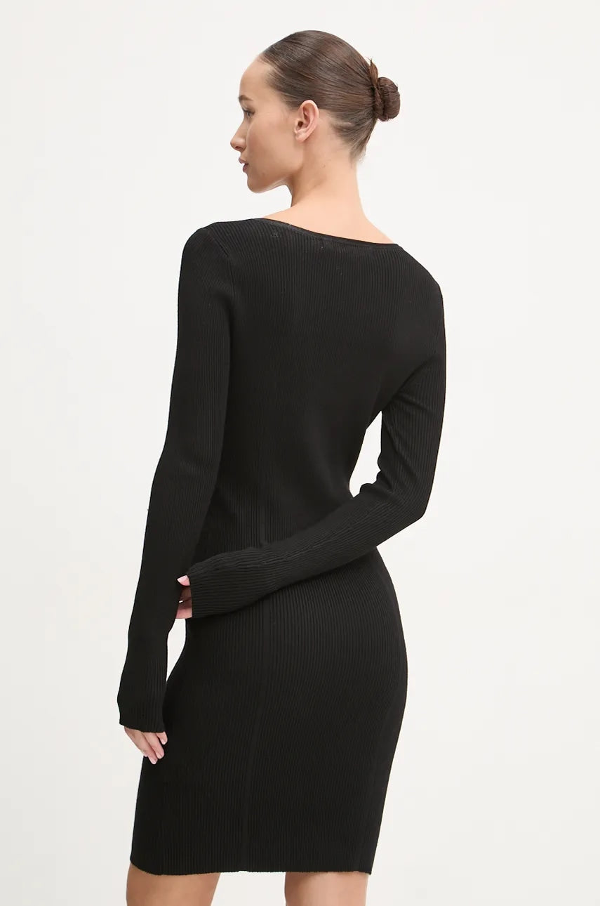 Rochie Knitted Logo Black - Karl Lagerfeld