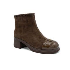 Ghete Piele Naturala 53163-2 Brown - Betina