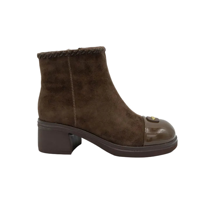 Ghete Piele Naturala 53163-2 Brown - Betina