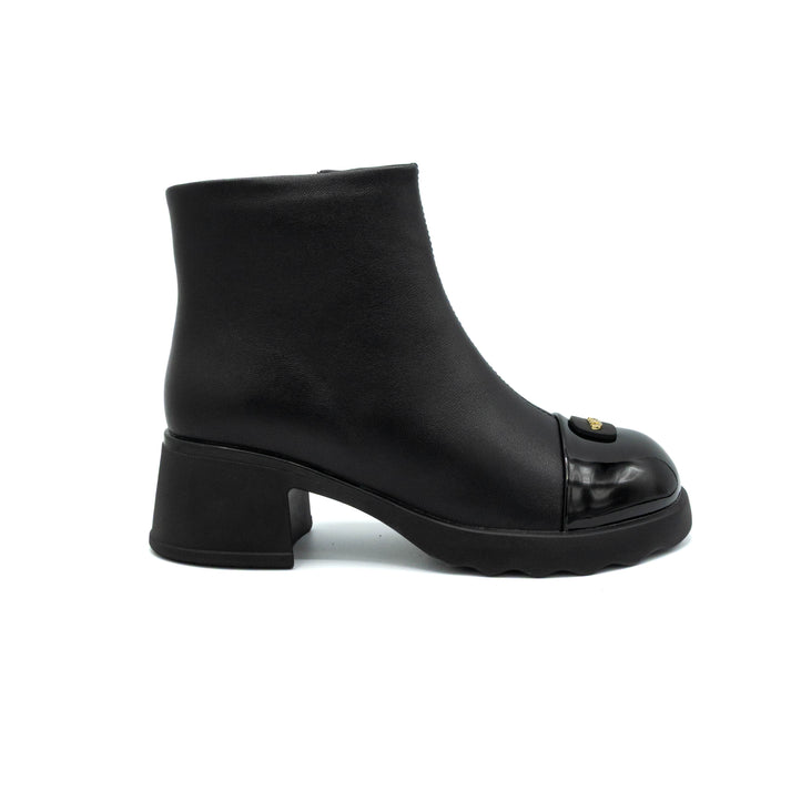 Ghete Piele Naturala  53163-1 Black - Betina Scarpe