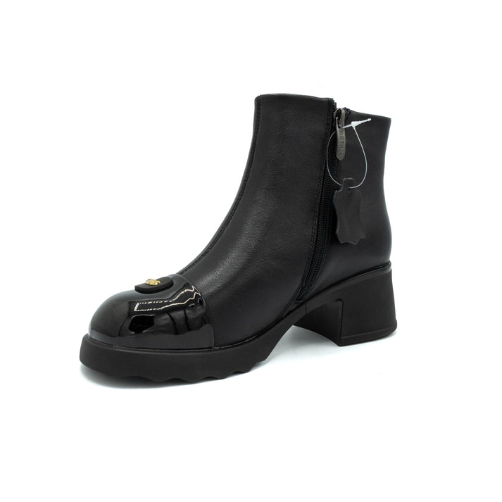 Ghete Piele Naturala  53163-1 Black - Betina Scarpe