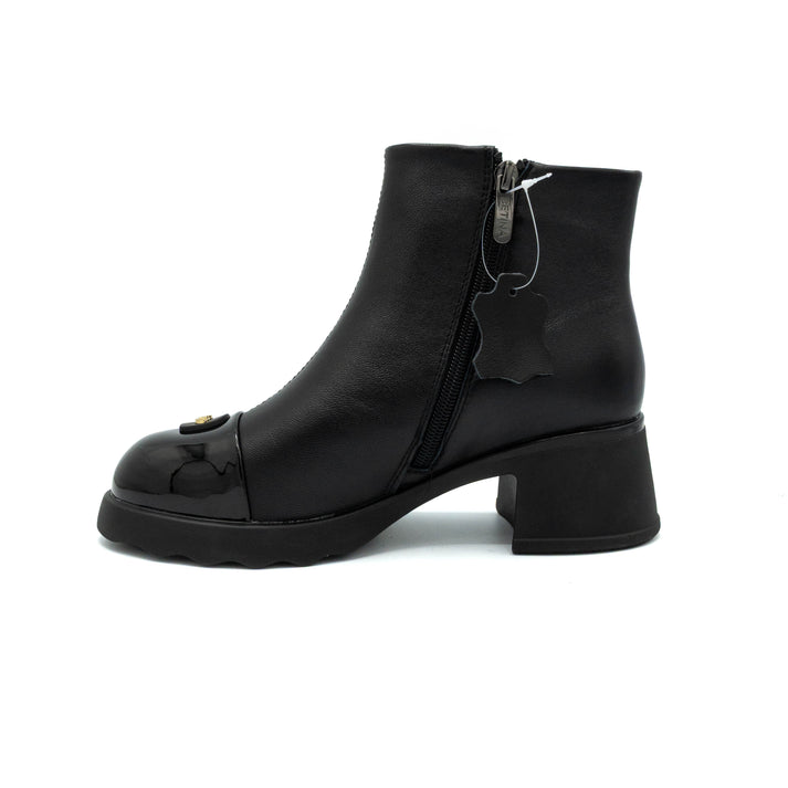 Ghete Piele Naturala  53163-1 Black - Betina Scarpe