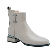 Ghete Piele Naturala P111-654 Khaki - Betina Scarpe