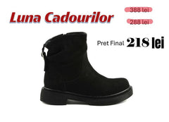 Ghete Piele Naturala Irina Black
