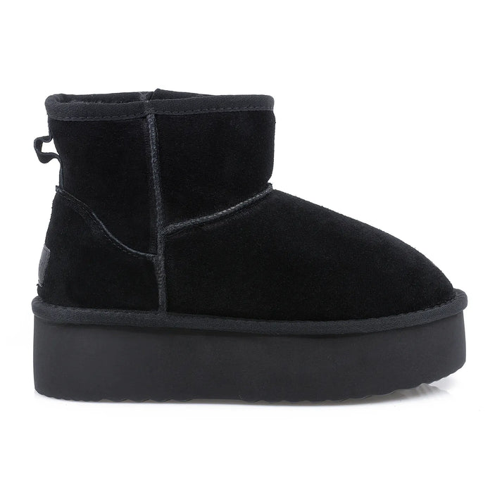 Ghete Piele Naturala Tip UGG  Black - Energy
