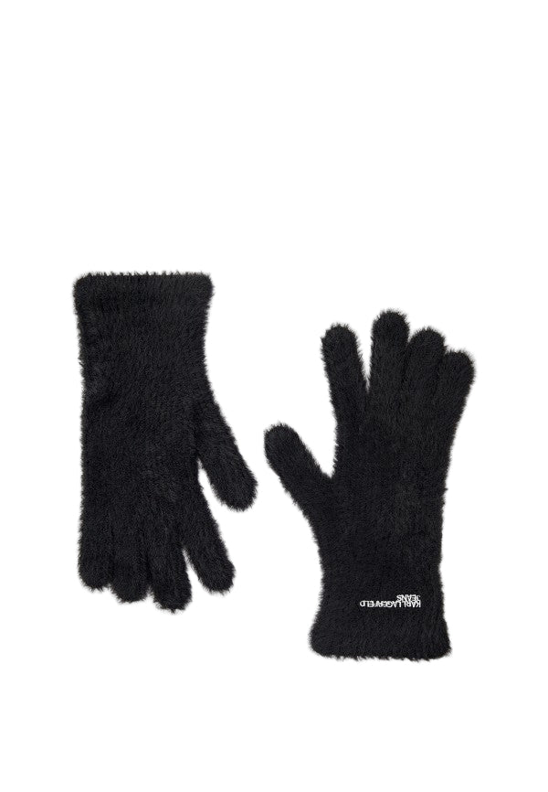 Mănuși Dama  Karl Lagerfeld Furry Logo Black