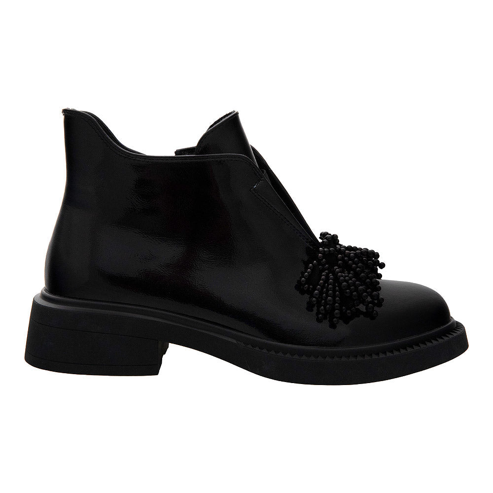Ghete Piele Naturala MLE-241-2 Black - Betina Scarpe