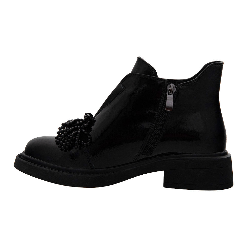 Ghete Piele Naturala MLE-241-2 Black - Betina Scarpe