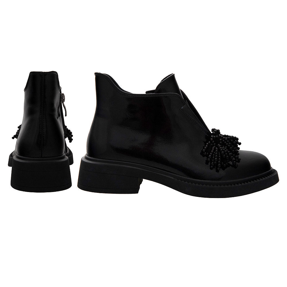 Ghete Piele Naturala MLE-241-2 Black - Betina Scarpe