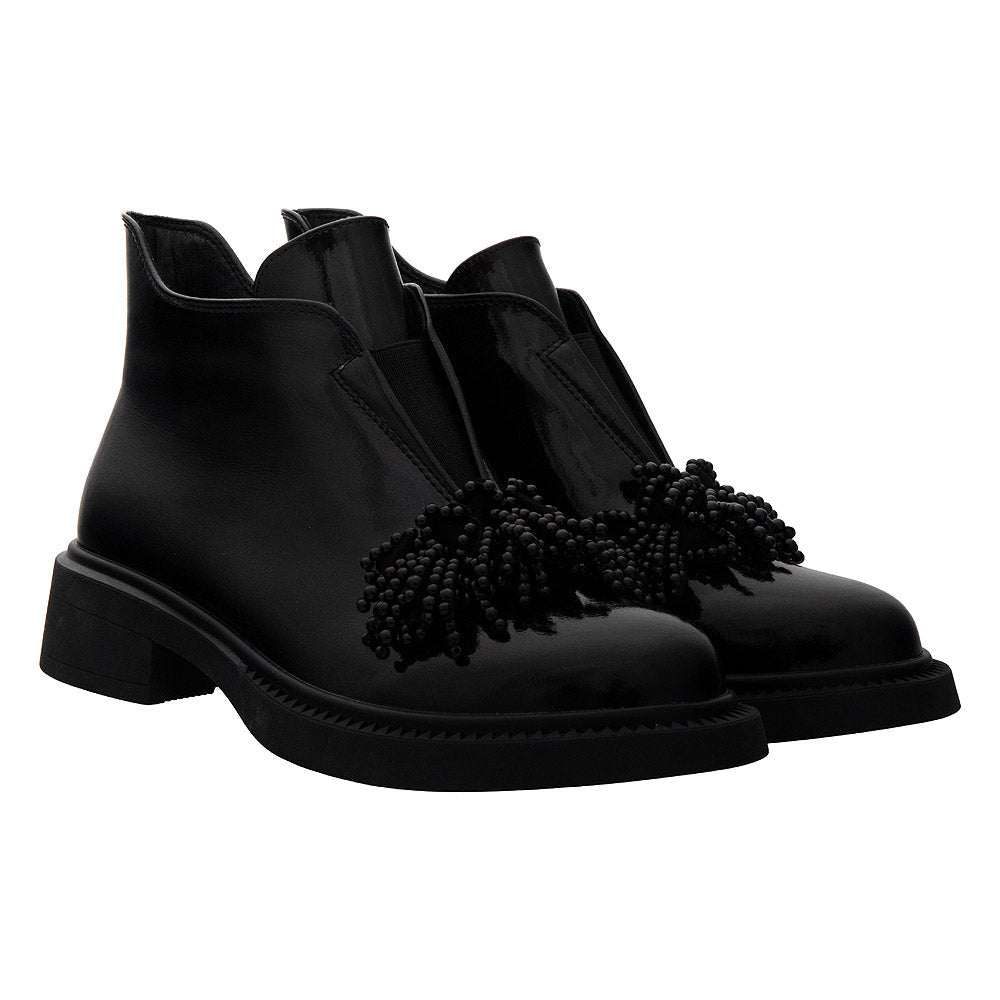 Ghete Piele Naturala MLE-241-2 Black - Betina Scarpe