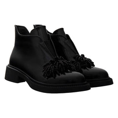 Ghete Piele Naturala MLE-241-2 Black - Betina Scarpe