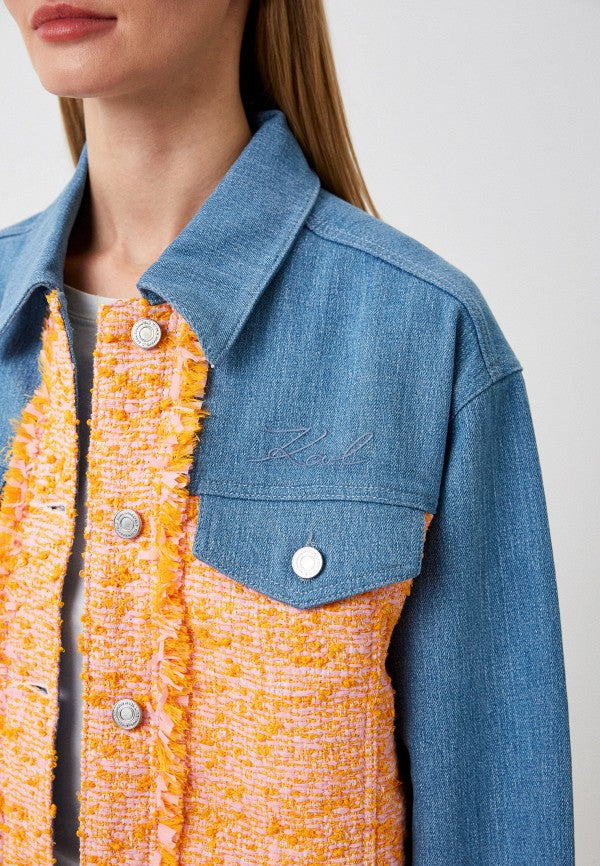 Geaca Denim Boucle Jacket  - Karl Lagerfeld