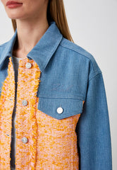 Geaca Denim Boucle Jacket  - Karl Lagerfeld