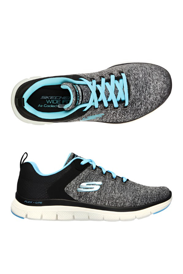 Skechers Pantofi Sport Dama Flex Appeal 4.0 Black Light Blue