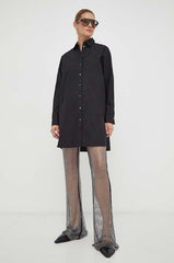 Camasa Ikonik Rhnstone Tunic Cotton Black - Karl Lagerfeld