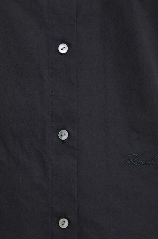 Camasa Ikonik Rhnstone Tunic Cotton Black - Karl Lagerfeld