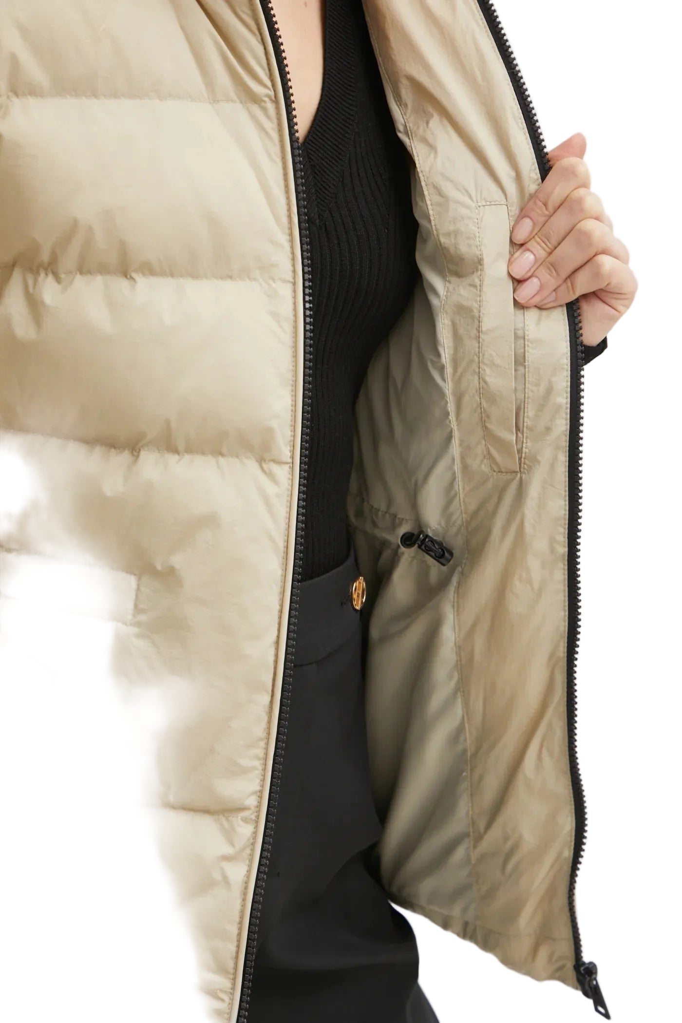 Geaca Light Beige Weight Puffer Jacket  - Karl Lagerfeld