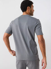 Tricou Hugo BOSS Tchup Relaxed Fit Centre Logo Dark Grey