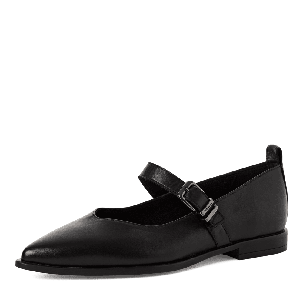 Pantofi Piele Naturala Raluka Black - Tamaris
