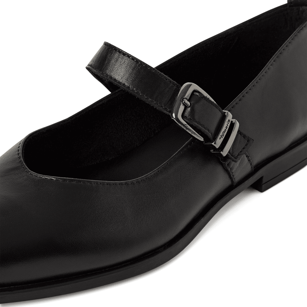Pantofi Piele Naturala Raluka Black - Tamaris