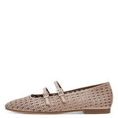 Balerini Piele Naturala Iulia NUDE Perforat - Tamaris