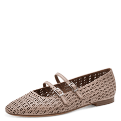 Balerini Piele Naturala Iulia NUDE Perforat - Tamaris